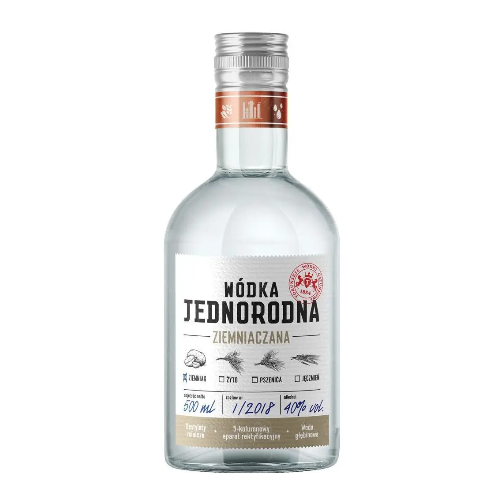 Wódka Jednorodna Ziemniaczana 40% 500 ml