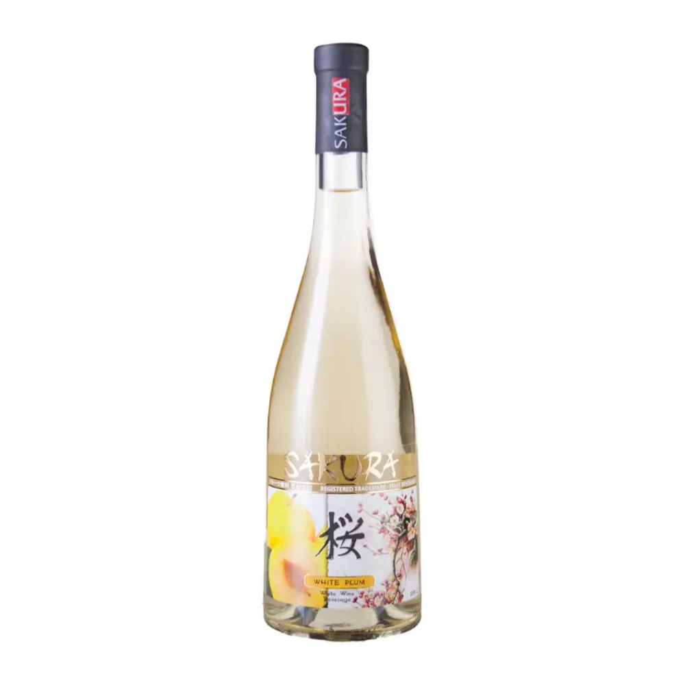 Wino Sakura Biała Śliwka białe słodkie 750 ml