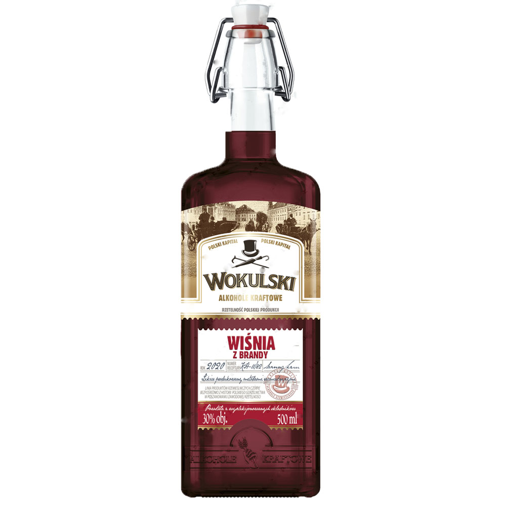 Wódka Wokulski Wiśnia Z Nuta Brandy 30% 500 ml