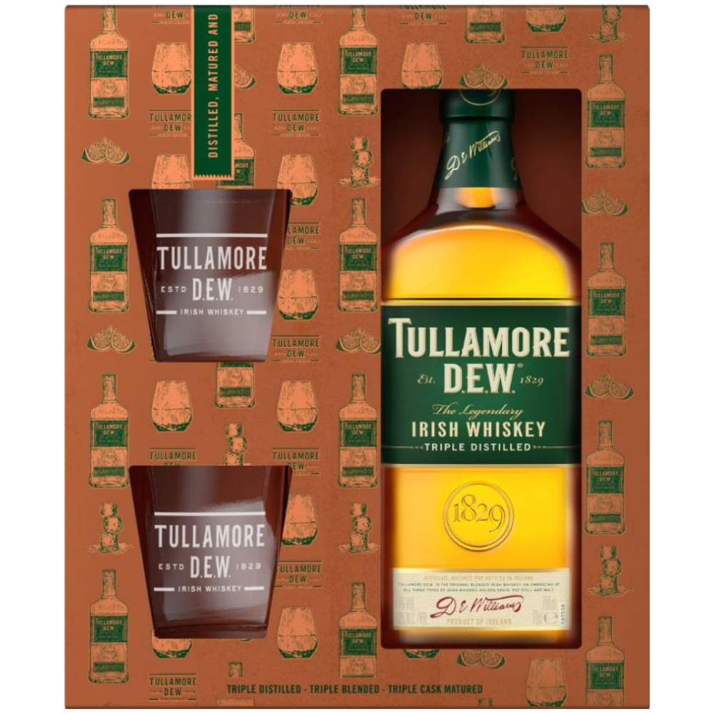 Whisky Tullamore Dew 40% 700 ml + 2 szklanki