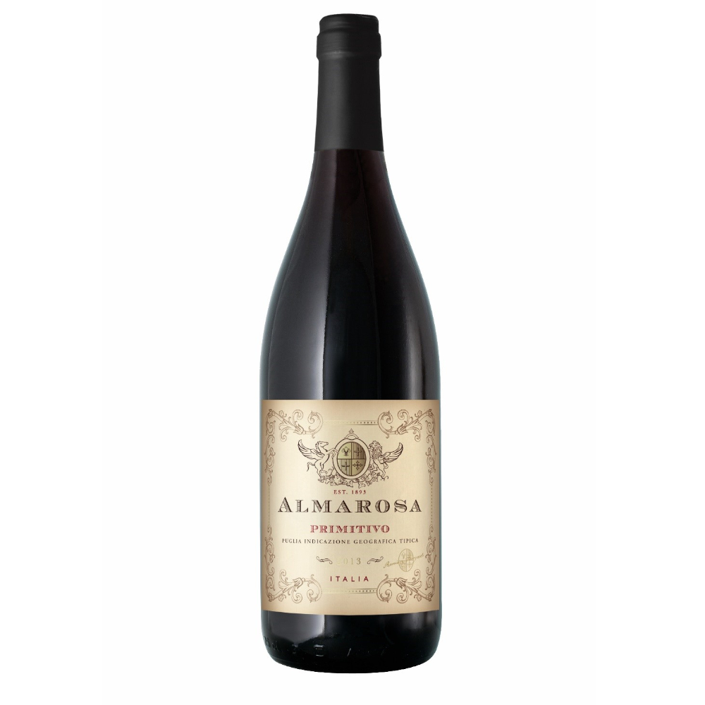 Wino Almarosa Primitivo 13,5% czerwone półwytrawne 750 ml