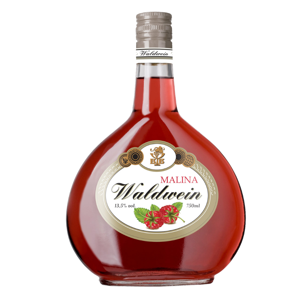 Wino deserowe Waldwein Malina 13,5% czerwone słodkie 750 ml