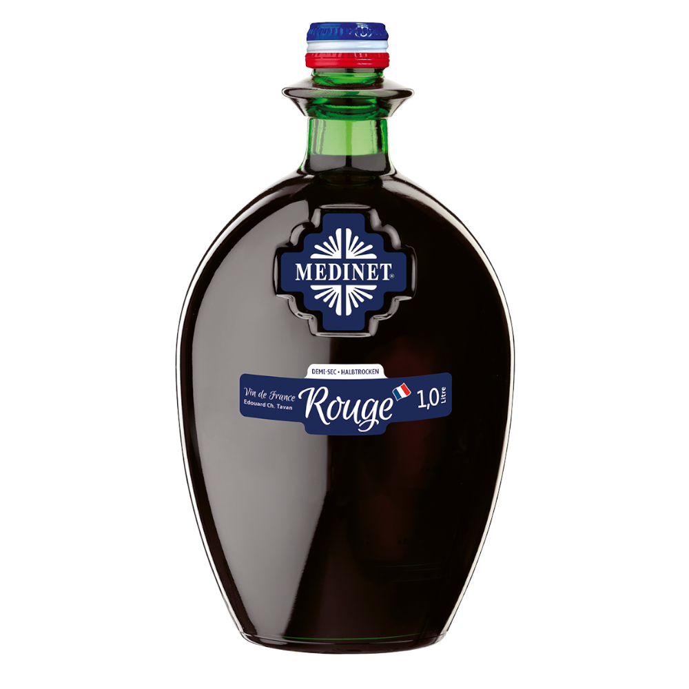 Wino Medinet Merlot 12% czerwone półwytrawne 1000 ml