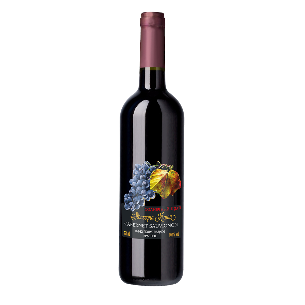 WinoSłoneczna Kraina Cabernet Sauvignon 10,5% czerwone półsłodkie 750 ml