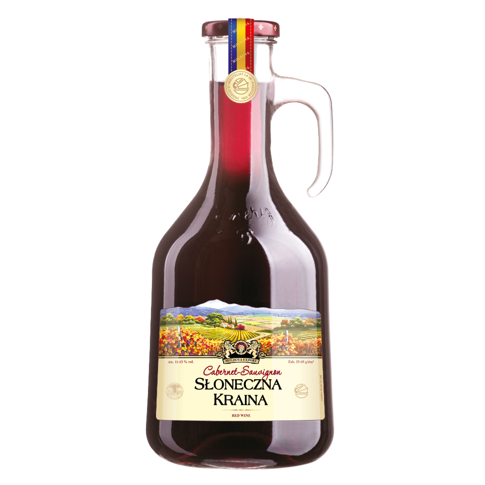 Wino Słoneczna Kraina Cabernet Sauvignon 13% czerwone półsłodkie 1000 ml