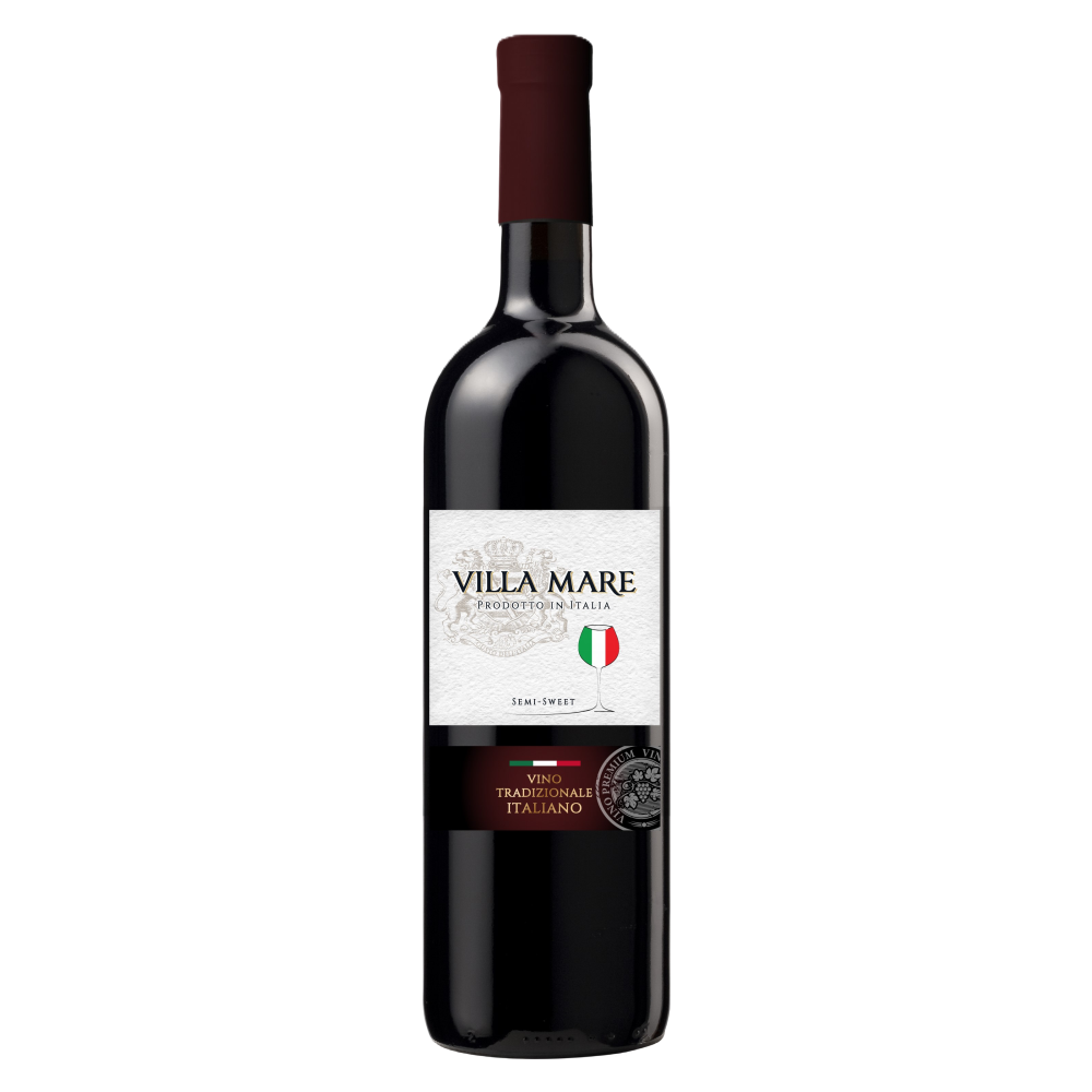 Wino Villa Mare 10,5% czerwone półsłodkie 750 ml