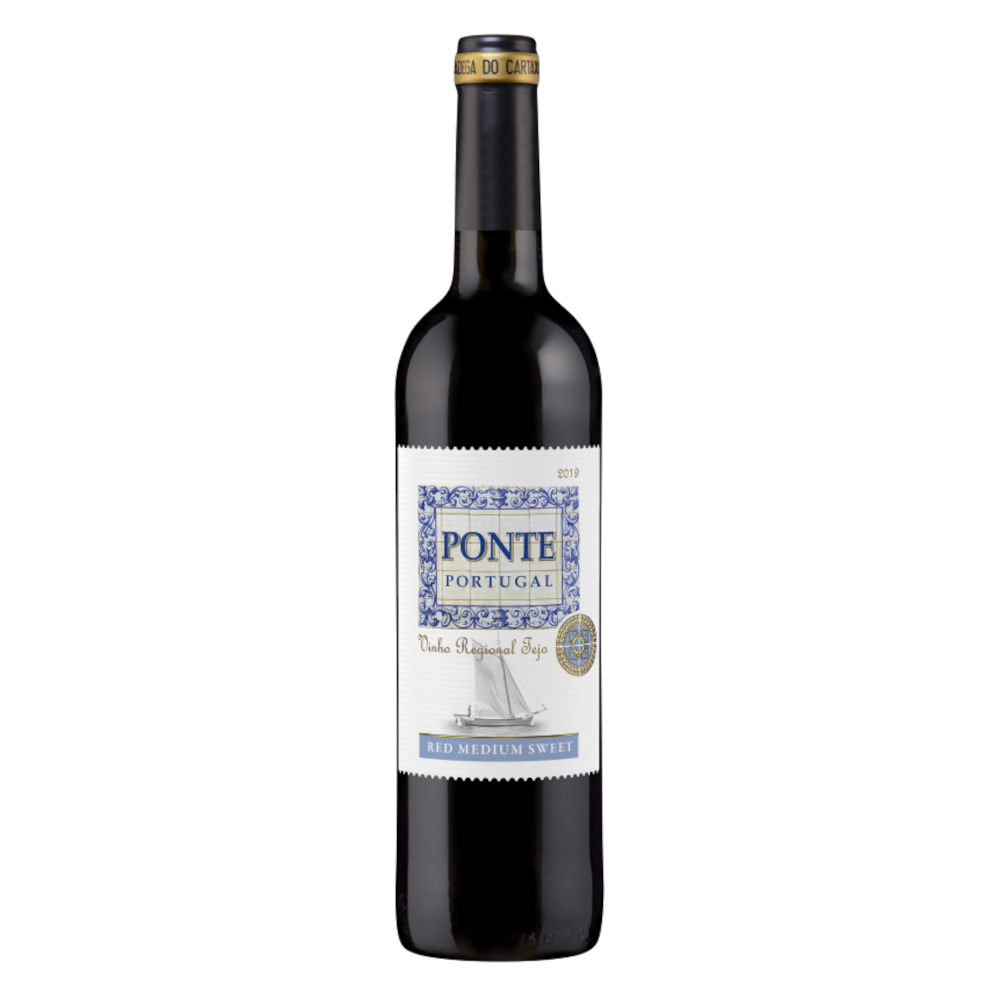 Wino Ponte Portugal Tejo 12,5% czerwone półsłodkie 750 ml