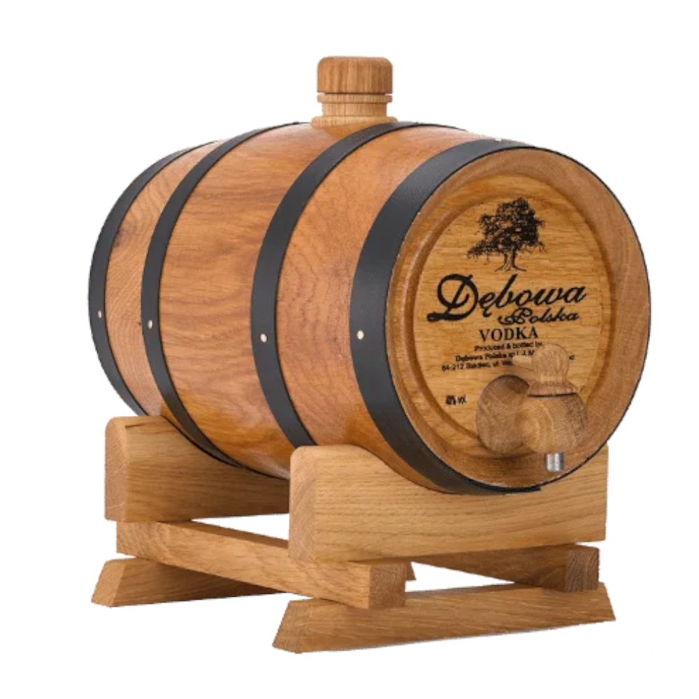 Wódka Dębowa Polska beczka czarne obręcze 40% 1500 ml