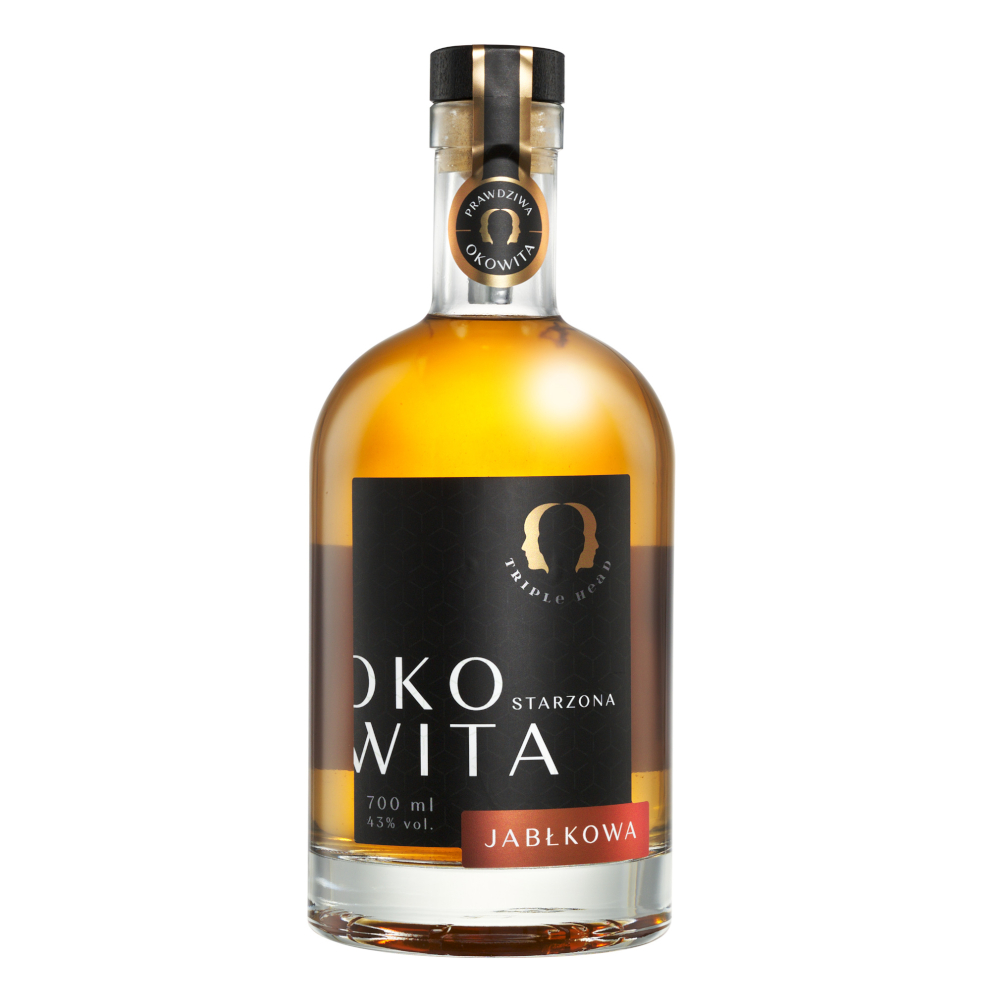 Okowita Jabłkowa Starzona Triple Head 43% 700 ml