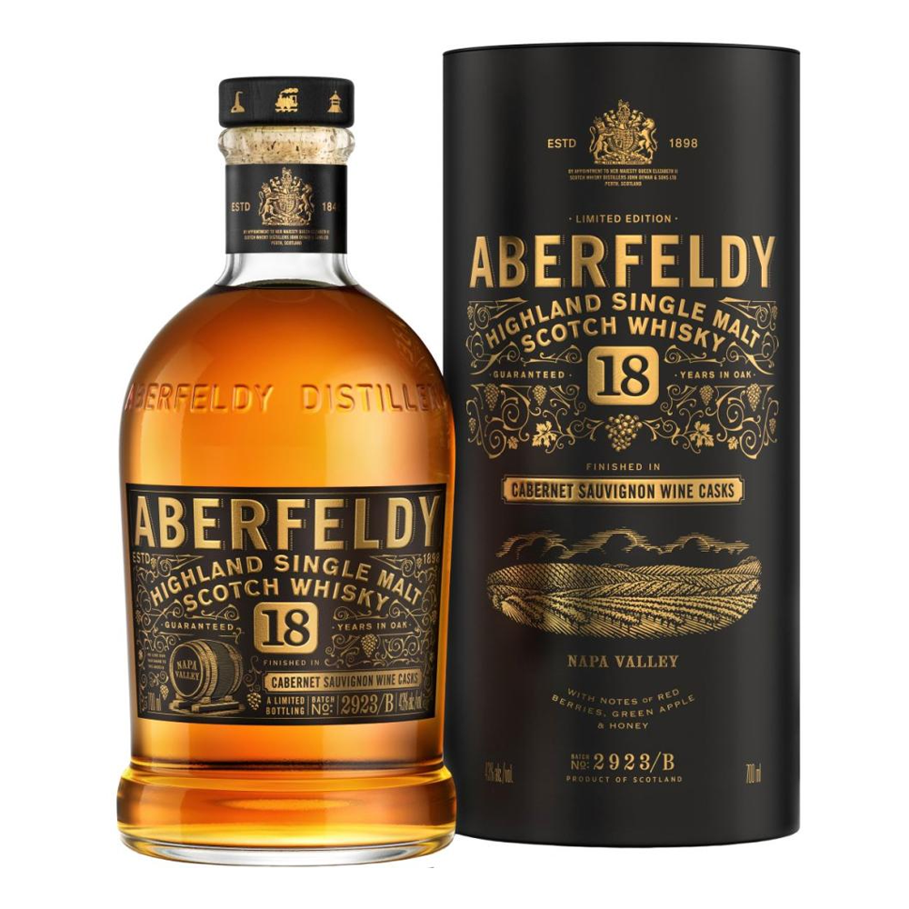Whisky Aberfeldy 18 YO Napa Valley 43% 700 ml Tuba