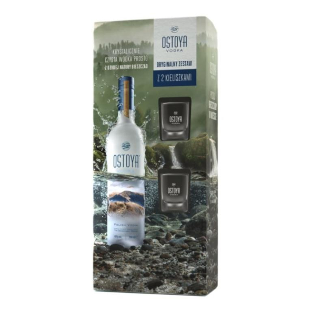 Wódka Ostoya 40% 700 ml + 2 kieliszki