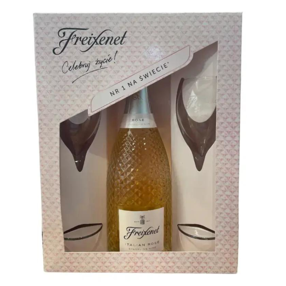 Wino Henkell Freixenet Italian Rose Spark 11,5% różowe 750 ml musujące 2 kieliszki