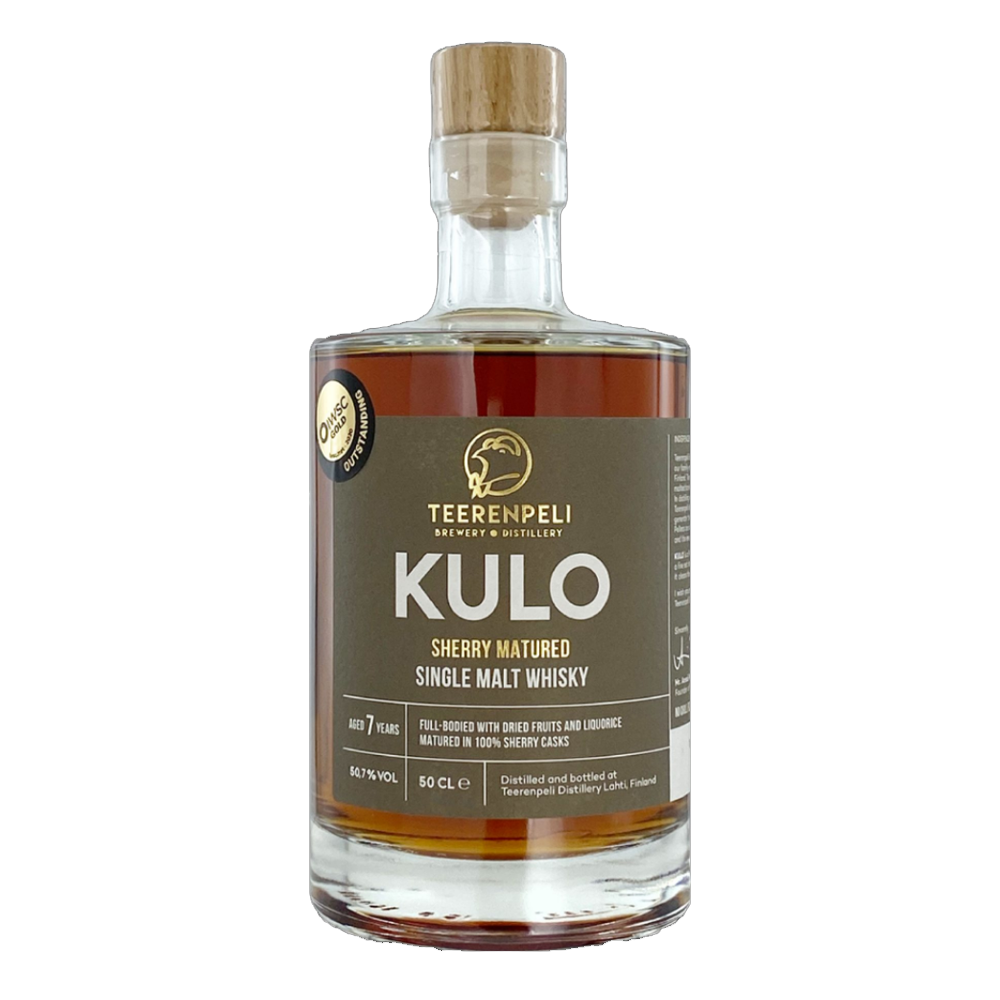 Whisky Teerenpeli Kulo 7 YO 50,7% 500 ml zestaw