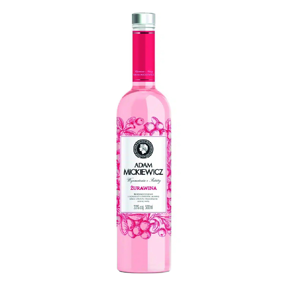 Wódka Adam Mickiewicz Żurawina 30% 500 ml