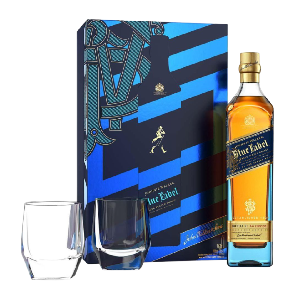 Whisky Johnnie Walker Blue 40% 700 ml + 2 szklanki
