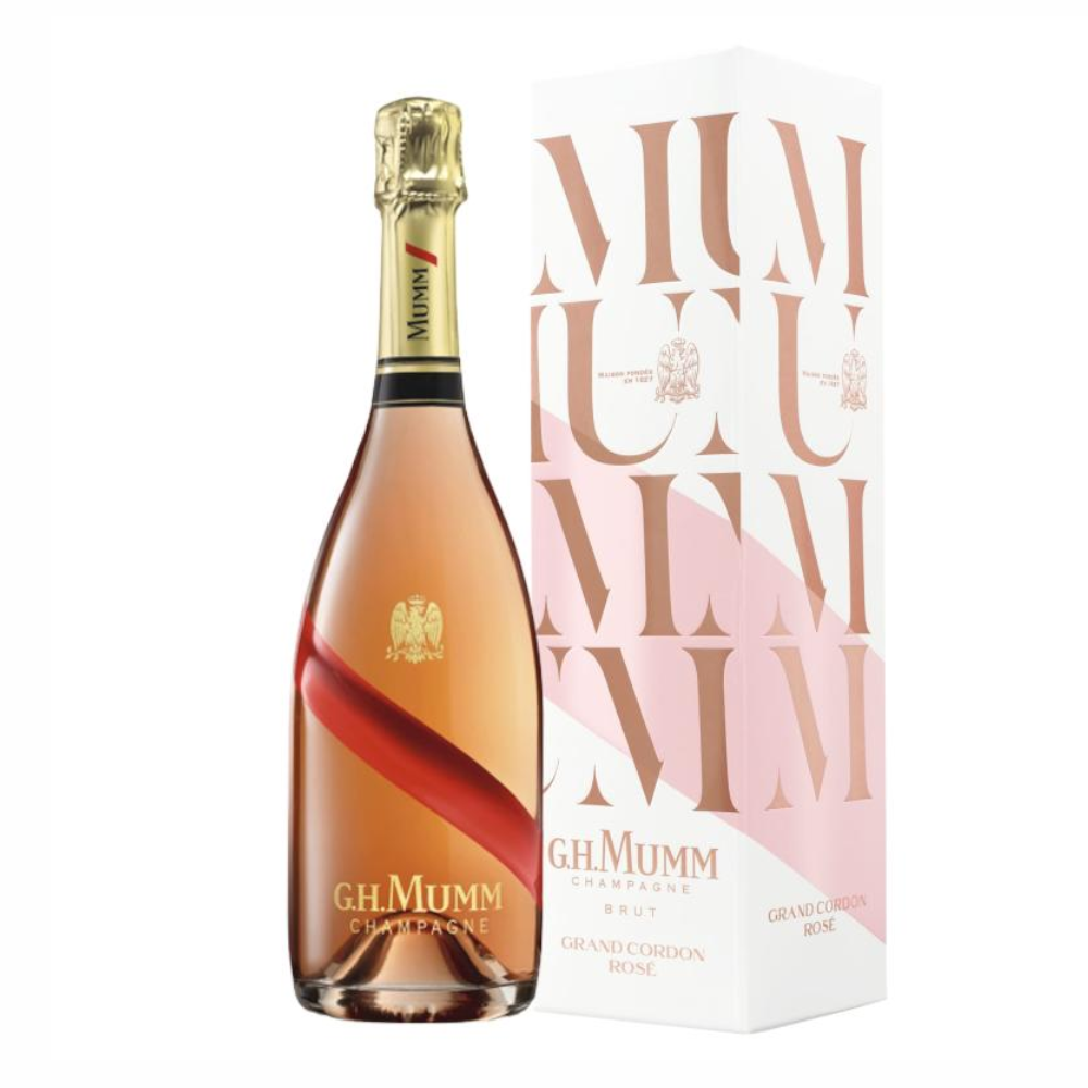 Szampan GH Mumm Brut Grand Cordon Rose 12% różowe wytrawne 750 ml kartonik