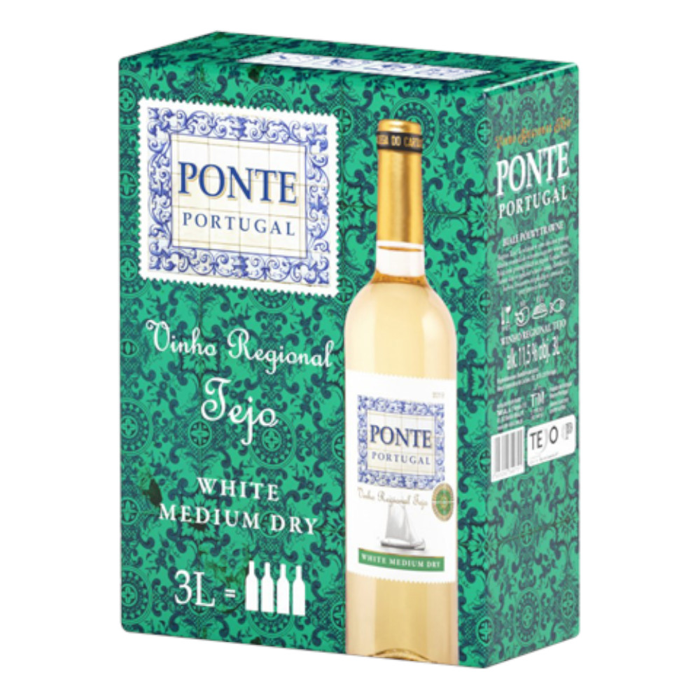 Wino Ponte Portugal Tejo Bib 12% białe półwytrawne 3000 ml