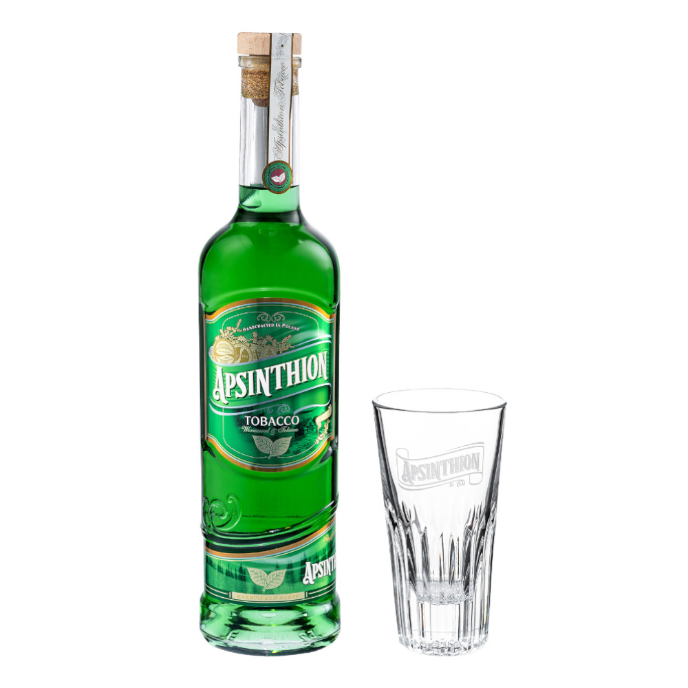 Absynt Apsinthion Tobacco  55% 500 ml kartonik + szklanka