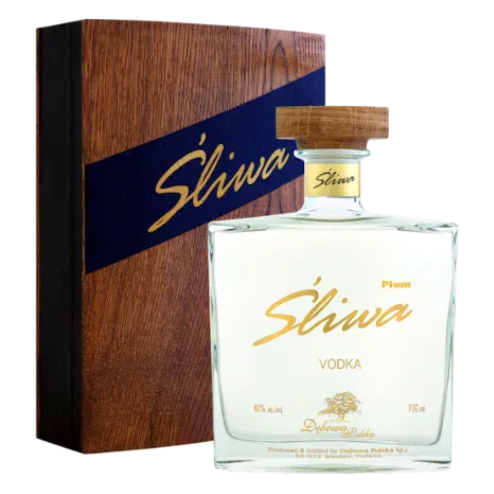 Wódka Dębowa Śliwa karafka 40% 700 ml szkatułka