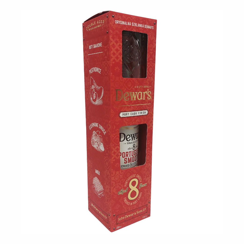 Whisky Dewar's Portuguese Smooth 8 YO + szklanka 40% 700 ml
