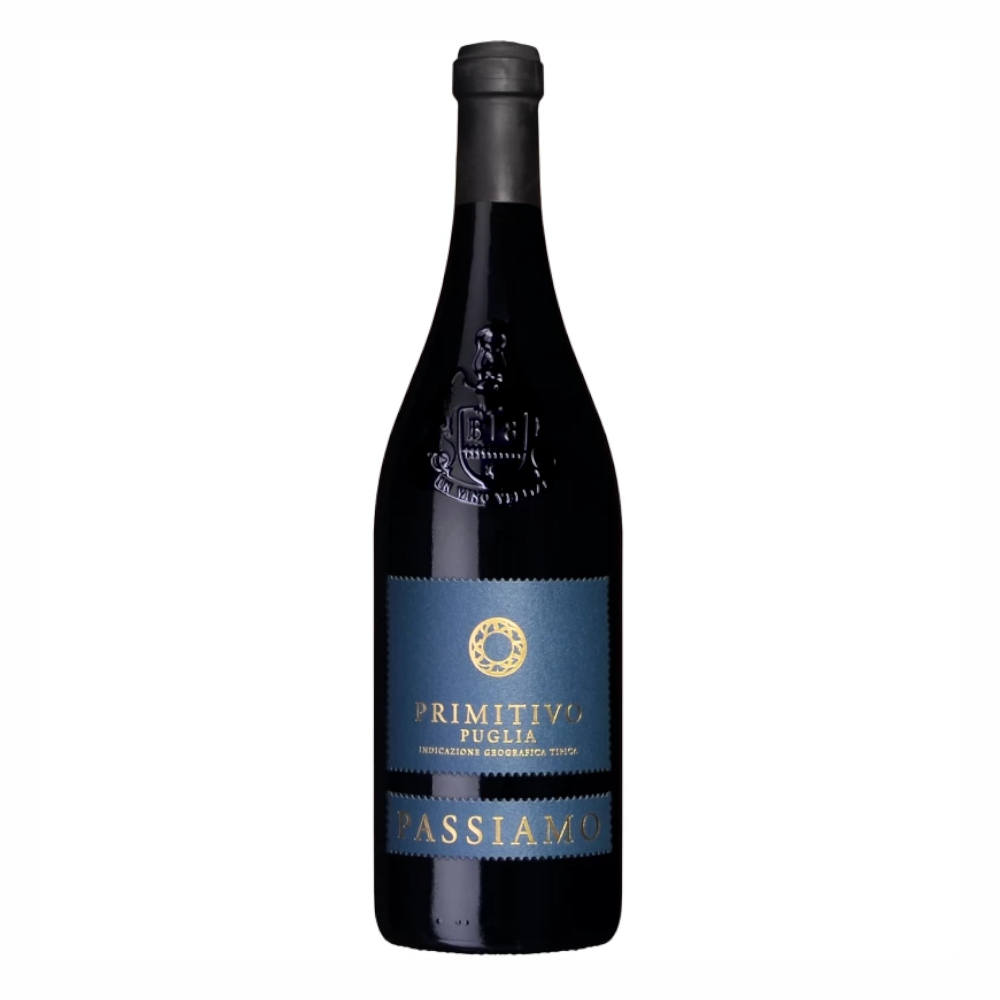 Wino Passiamo Primitivo Puglia 13% czerwone półsłodkie 750 ml
