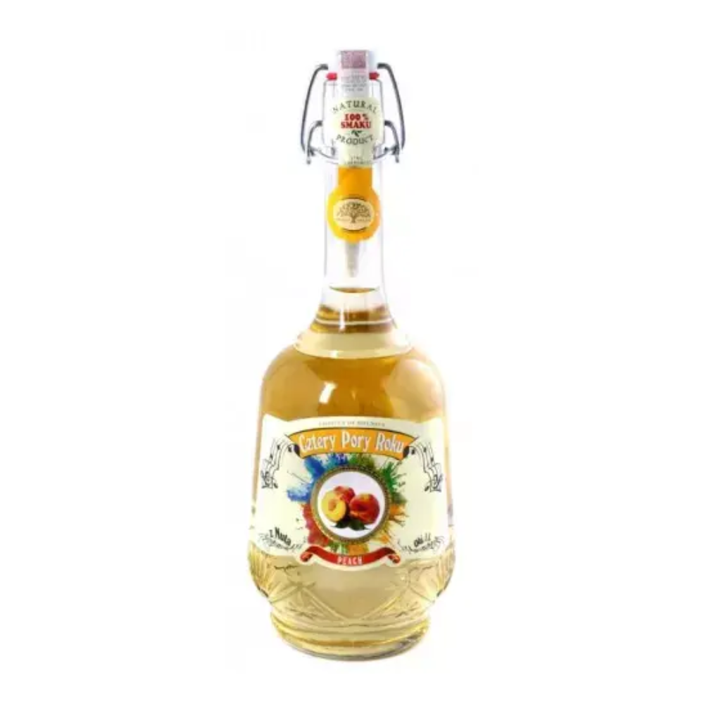 Wino Cztery Pory Roku Peach 10,5% białe słodkie 1000 ml