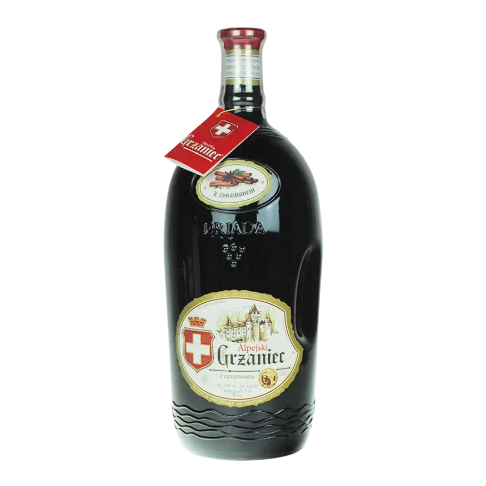 Wino Grzaniec Alpejski Cynamonowy 13% czerwone słodkie 1500 ml