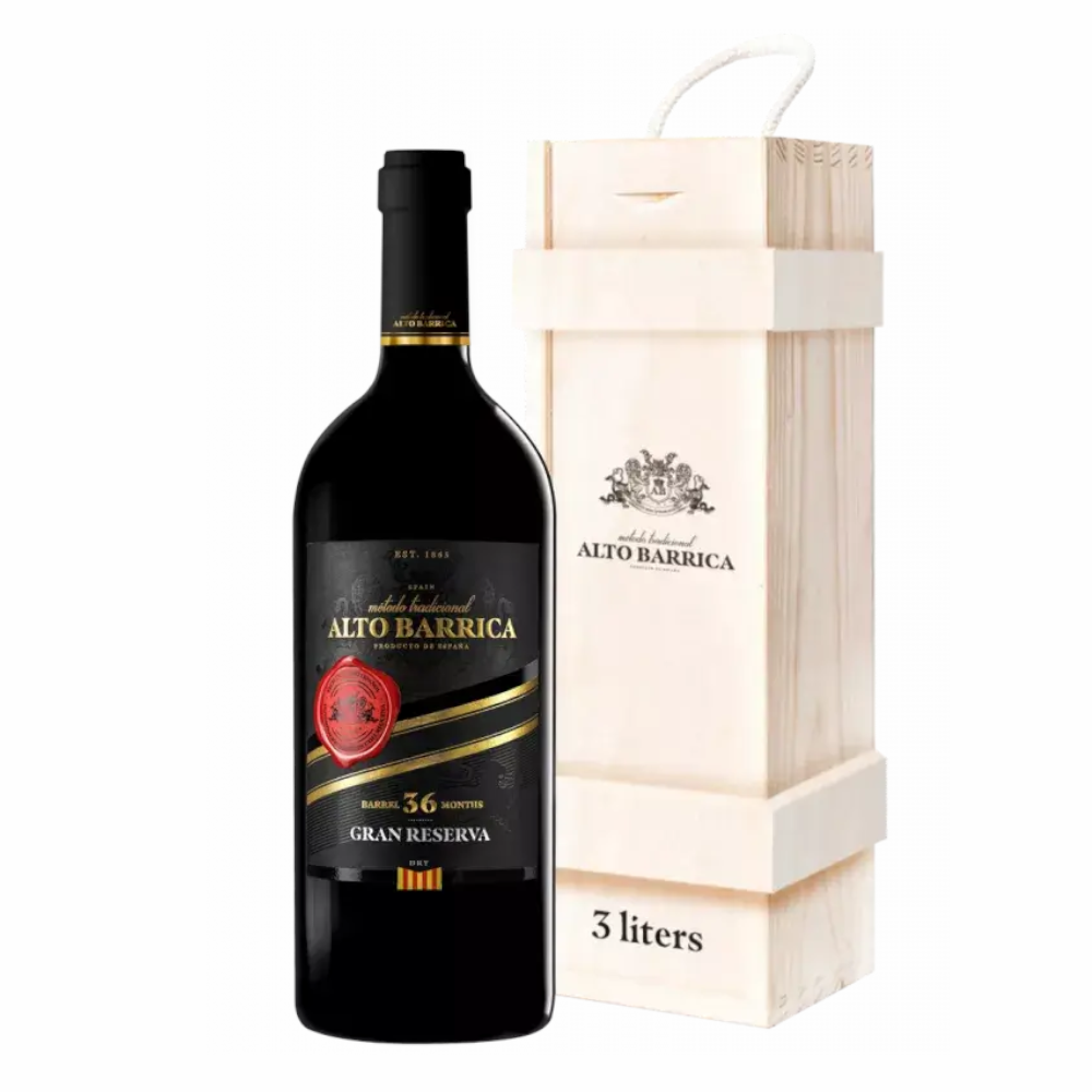 Wino Alto Barrica Dry Gran Reserva Double Magnum 13% czerwone wytrawne 3000 ml skrzynka
