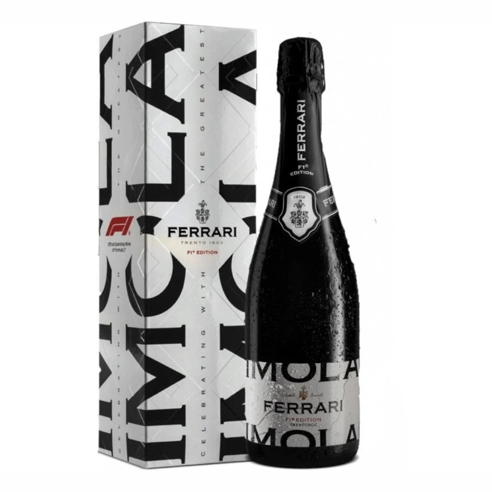Szampan Ferrari Brut F1 City Edition Imola Box 12,5% białe wytrawne 750 ml kartonik
