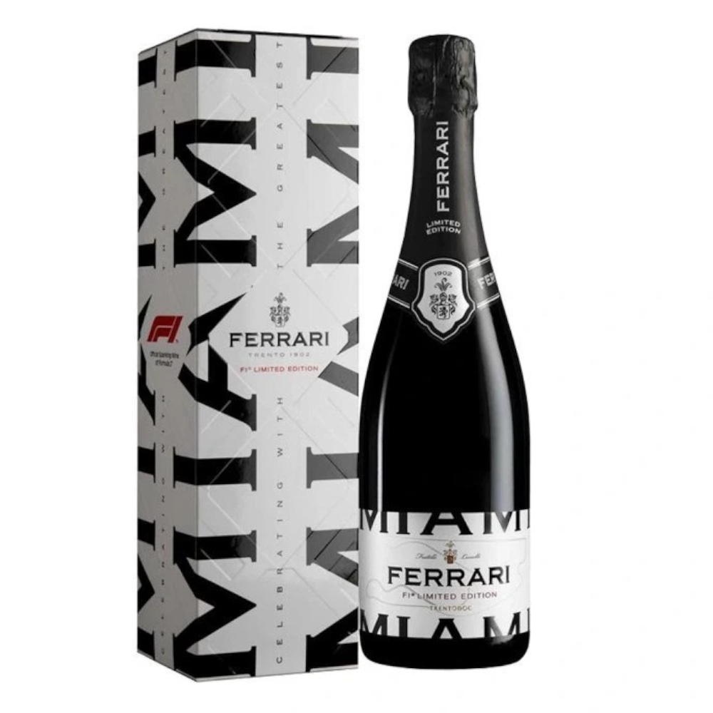Szampan Ferrari Brut F1 City Edition Miami 12,5% białe wytrawne 750 ml kartonik