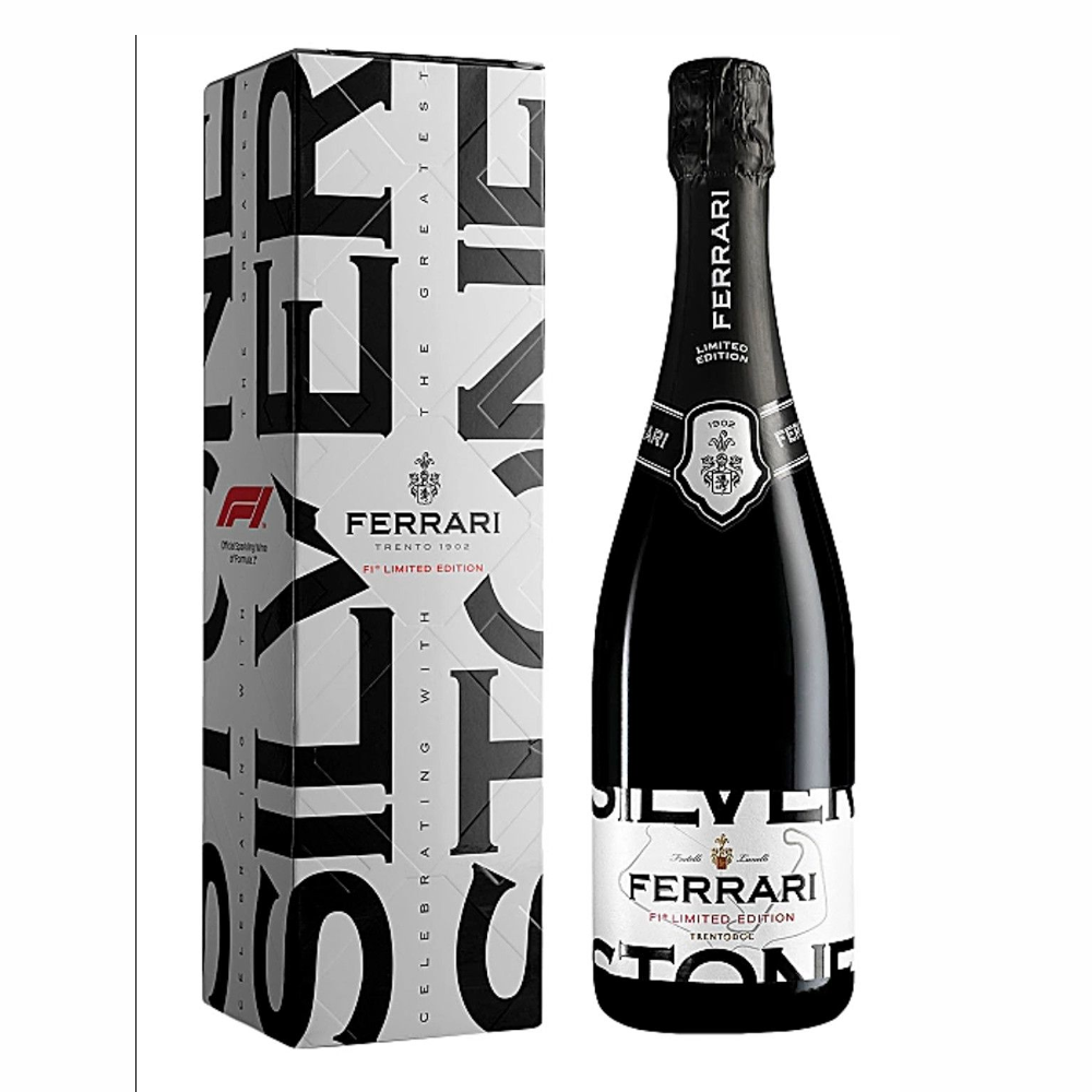 Szampan Ferrari Brut F1 City Edition Silverstone 12,5% białe wytrawne 750 ml kartonik