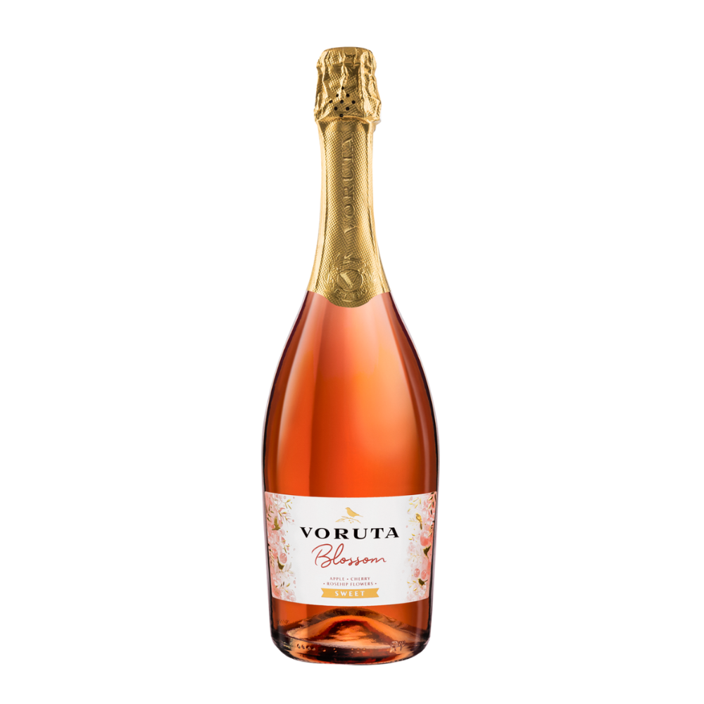 Wino musujące Voruta Blossom Rose Semi Sweet 7% różowe półsłodkie 750 ml