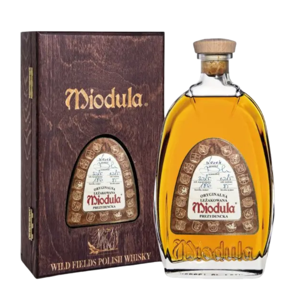 Miód Pitny Miodula Prezydencka  Wild Fields Single Grain Box 40% 500 ml