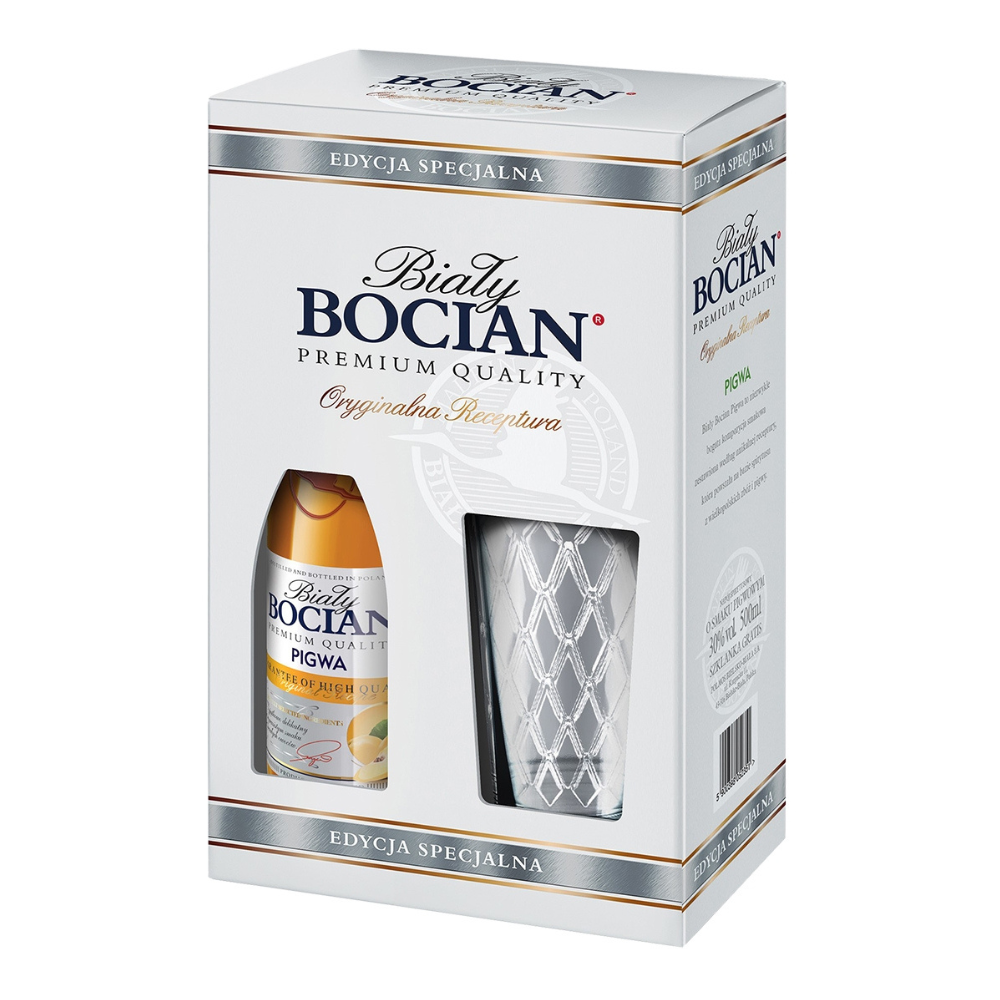 Biały Bocian Pigwa 30% 500 ml + szklanka