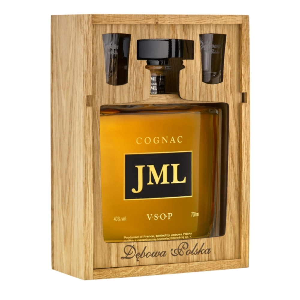 Koniak JML VSOP 40% 700 ml + 2 kieliszki