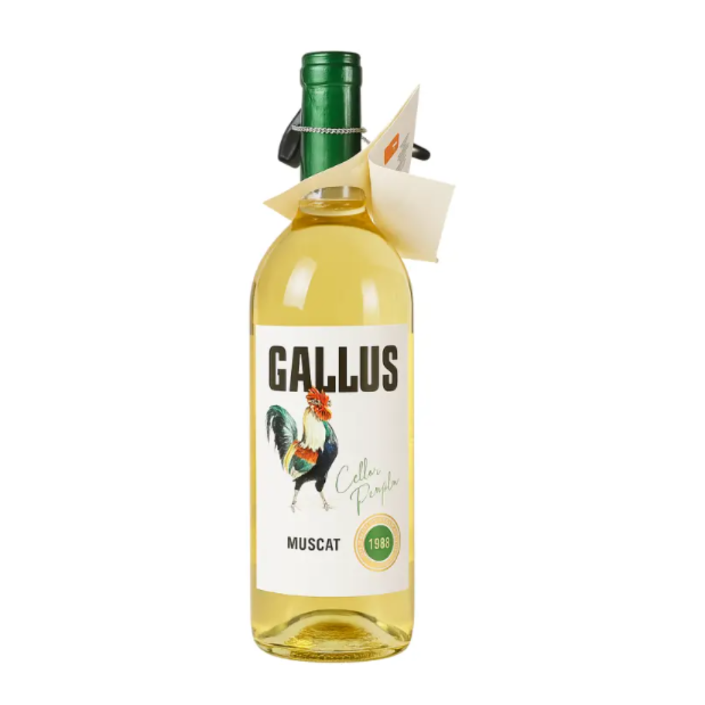 Wino Gallus Muscat białe półsłodkie 1000 ml