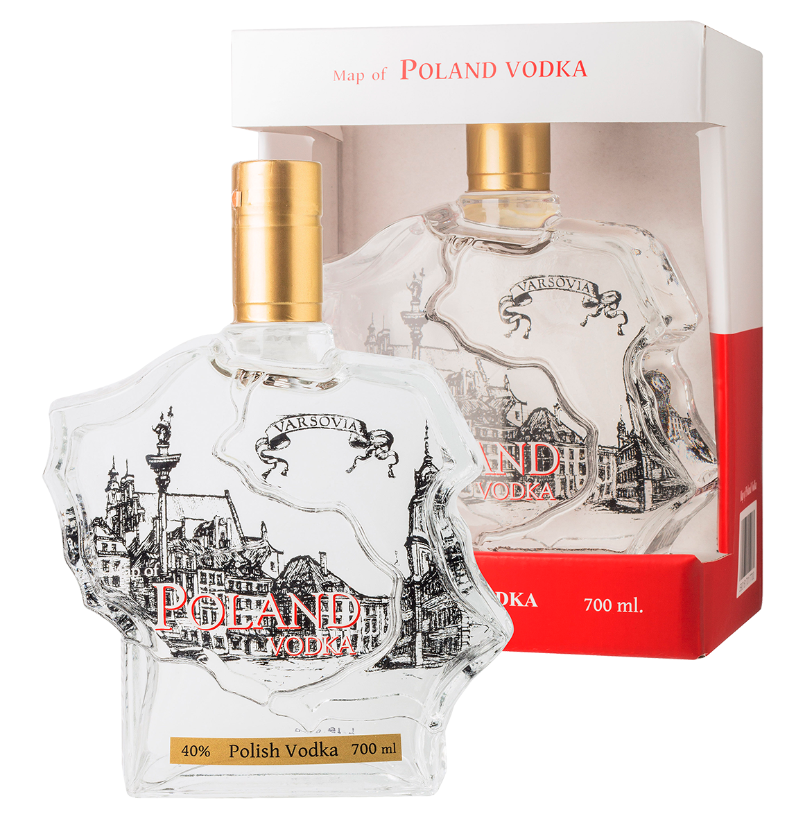 Wódka Poland Mapa Warszawa 40% 700 ml