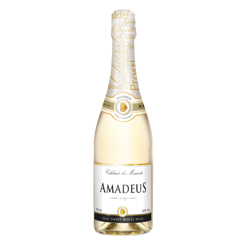 Wino musujące Amadeus 10,5% białe półsłodkie 750 ml