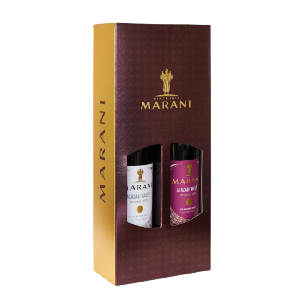 Wino Marani Alazani Valley 12% białe półsłodkie + Marani Alazani Valley 12% czerwone półsłodkie 1500 ml zestaw